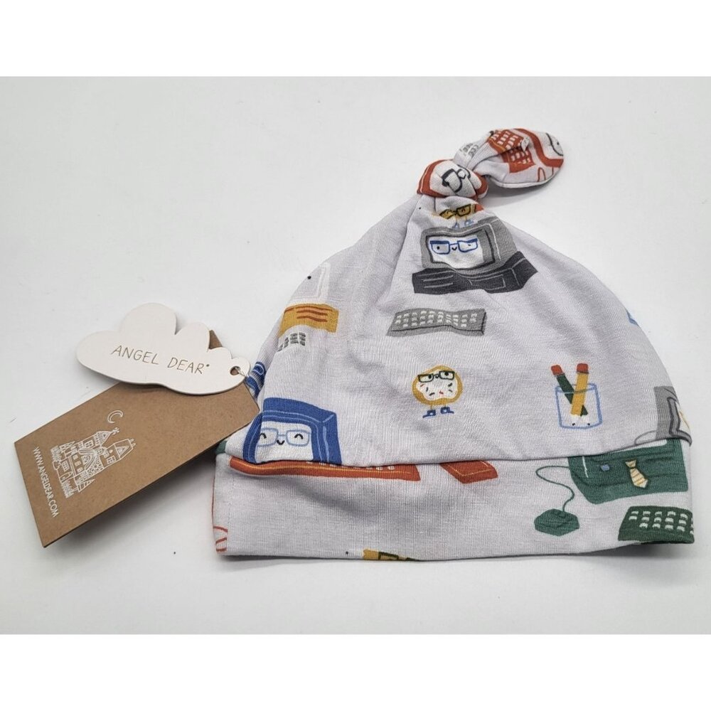 ANGEL DEAR Baby 0-3M Caps x 7 Sports, Blue, Animals, Music, Office Whimsical NWT